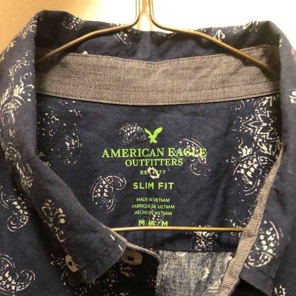 American Eagle Slim Fit Short-Sleeve Button Up - Picture 4 of 4